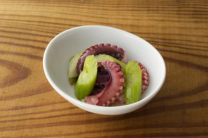 明石産真だこのセロリのマリネ